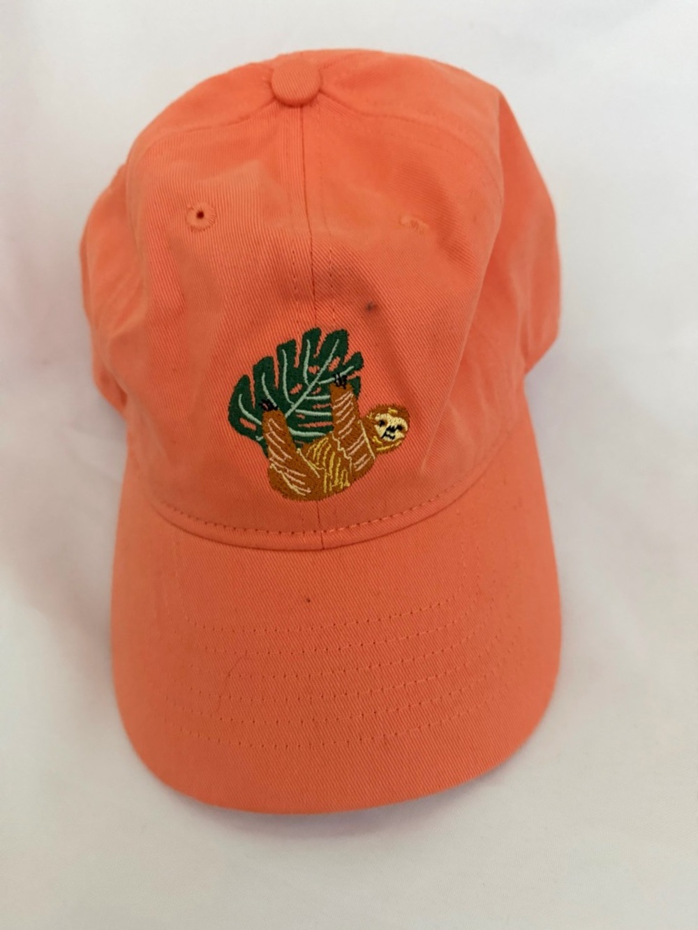 Orange Embroidered Save the Rainforest Baseball Cap